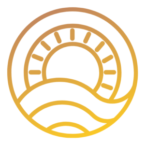 Graphic of sun rising over waves - Pacific Rim Conference Mobilize 2022