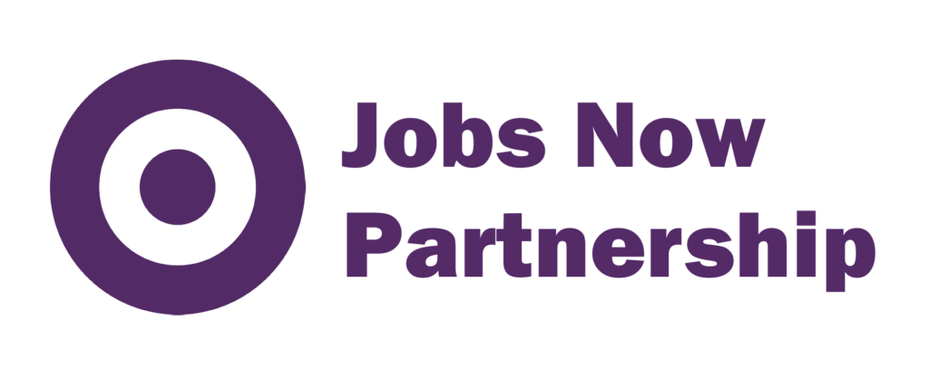 Jobs Now Partnership with a target symbol